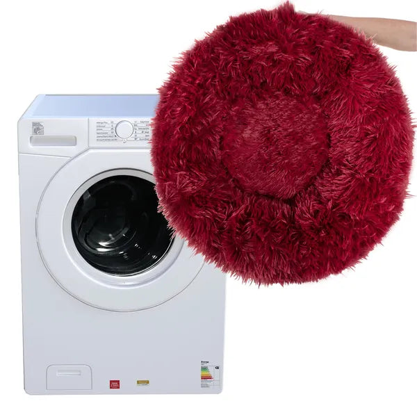Kör alakú, piros kisállat fekhely 40 cm (XXS, csúszásgátlós alj)