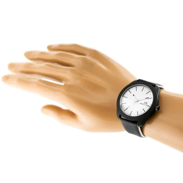 Férfi quartz karóra 45 mm, fekete textilszíj, fehér számlap