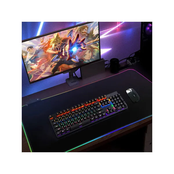 XXL RGB háttérvilágítású gaming egérpad, 80×30 cm, USB
