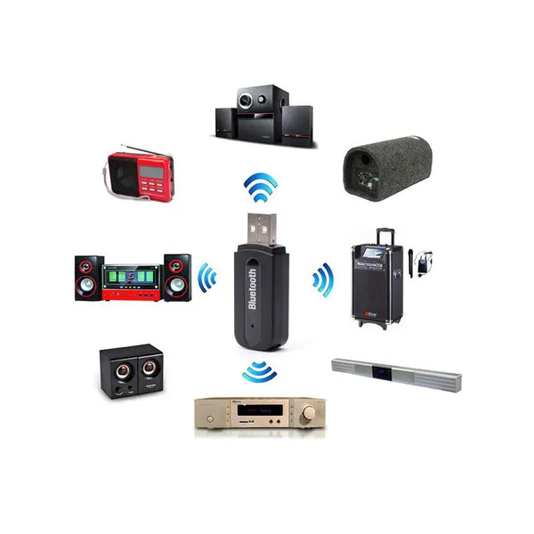Bluetooth 4.1 vevőadapter 3.5 mm AUX + USB, mikrofon, 10 m hatótáv