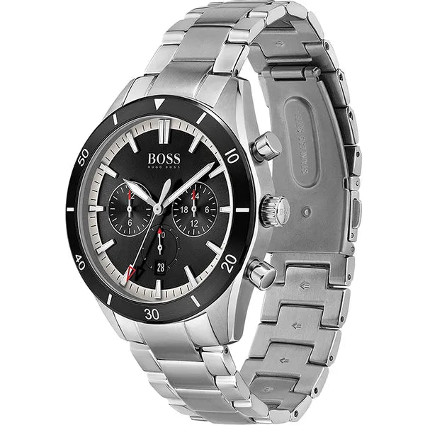 Hugo Boss Santiago férfi karóra, rozsdamentes acél, kronográf, WR50