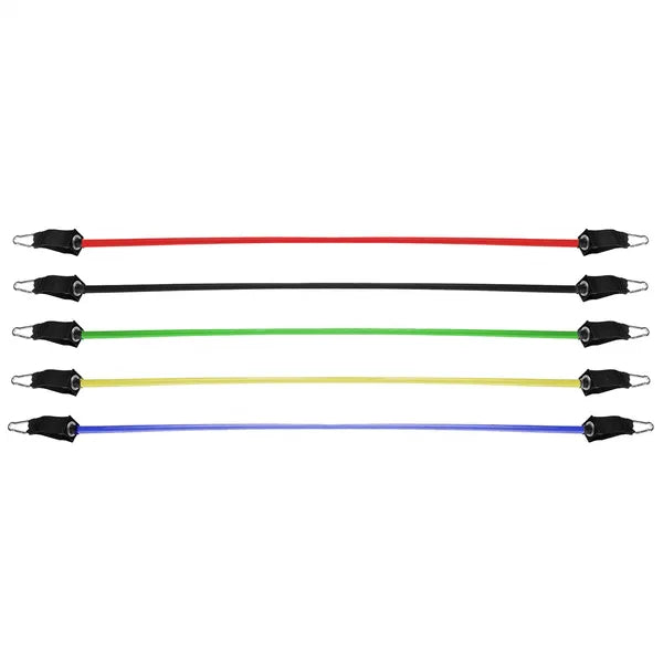Rugalmas expander szett, 5 db színes gumiszalag, 4,5–22,7 kg ellenállás