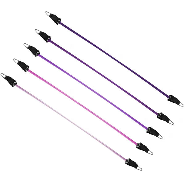 Fitnesz expander szett 5 gumiszalaggal, ajtóhorggal, 4.5-22.7 kg ellenállás
