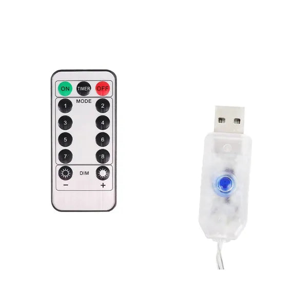 RGB csillag fényfüggöny, 138 LED, 5 m, USB, távirányítóval