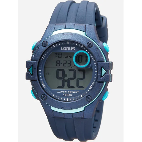 Lorus R2325PX9 férfi quartz karóra, 40 mm, kék szilikon, WR100