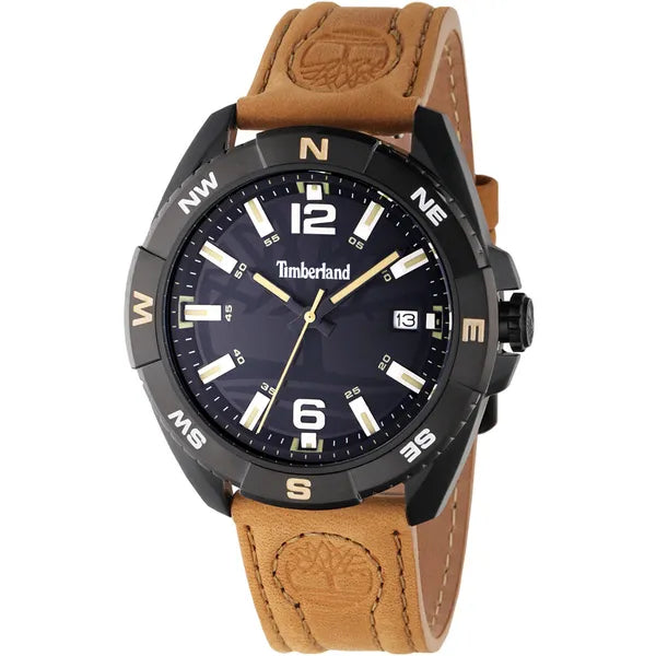 Timberland Millinocket férfi karóra 45 mm, barna bőr szíj, WR50