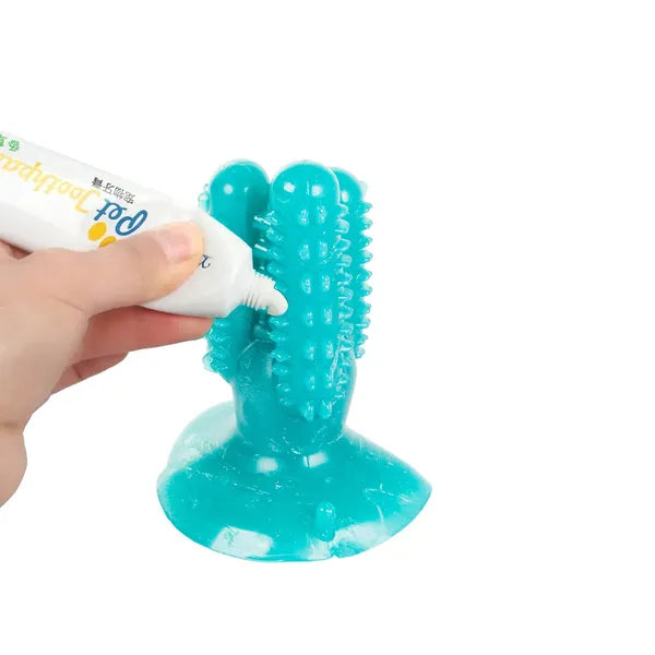 Kaktusz formájú fogtisztító kutyarágó, szintetikus gumi, 11,5 cm