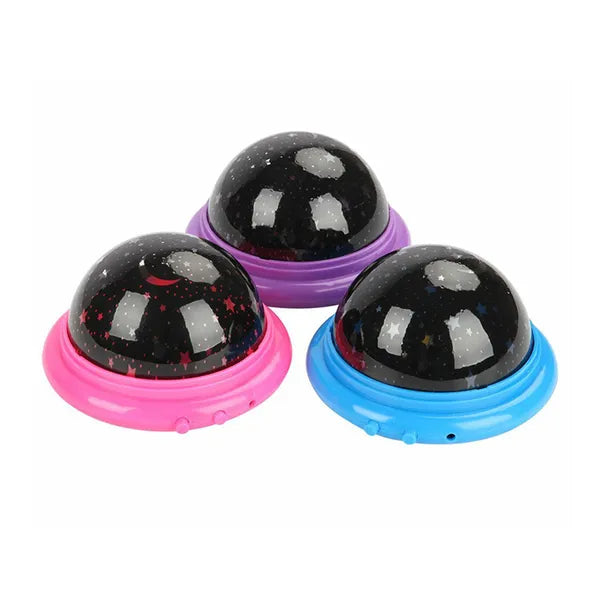 Kerek LED csillag projektor éjszakai lámpa, USB/AAA, 11 cm