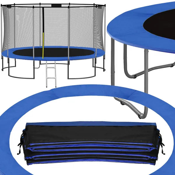 Kék PVC trambulin peremvédő, 244 cm (8 FT), 24 cm széles, EPE hab