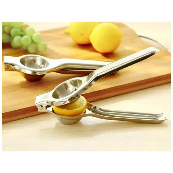 Kézi fém citromfacsaró 20,5 cm, ezüst, citrusokhoz