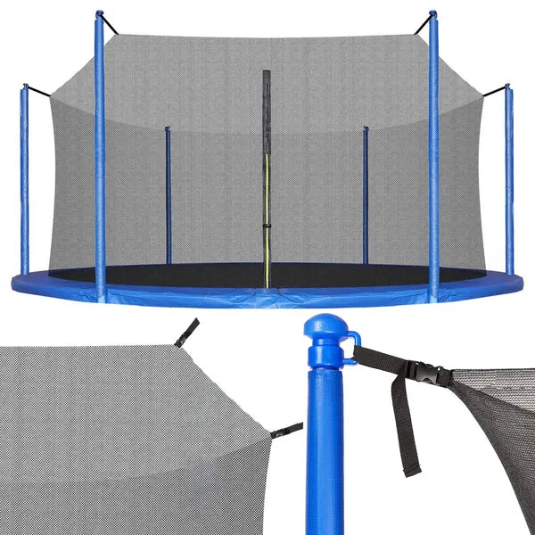 Trambulin belső védőháló 305 cm, 8 oszlophoz, cipzárral, 180 cm magas