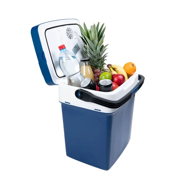 Hordozható autós hűtő-fűtő láda 29 l 12V/230 V ECO mód kék