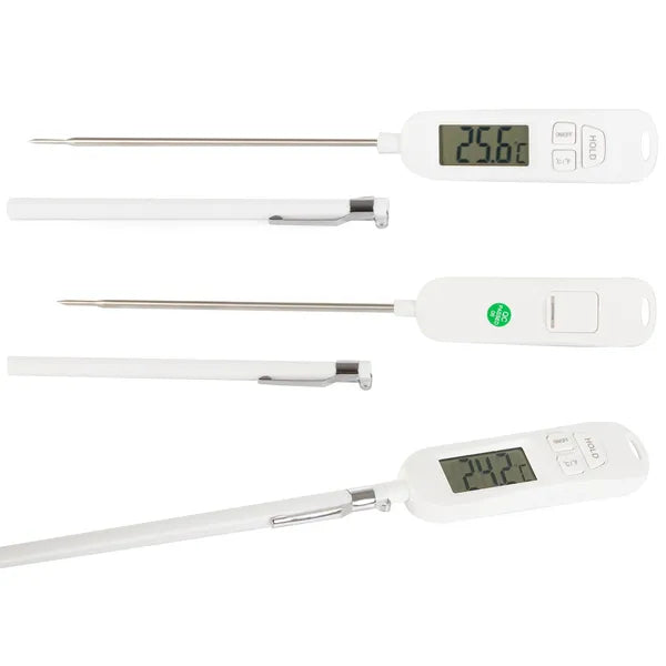LCD digitális konyhai hőmérő rozsdamentes szonda -50–300 °C