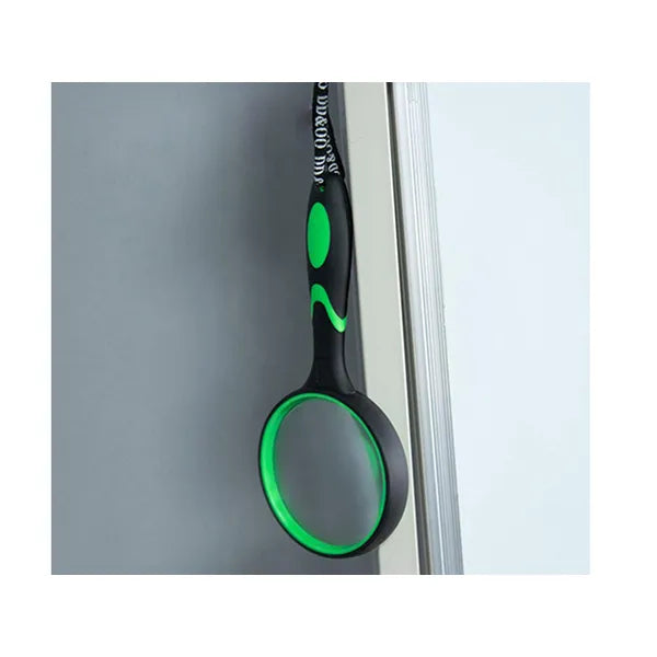 Nagyító üveglencsével, 75 mm átmérő, 3× nagyítás, fekete-zöld