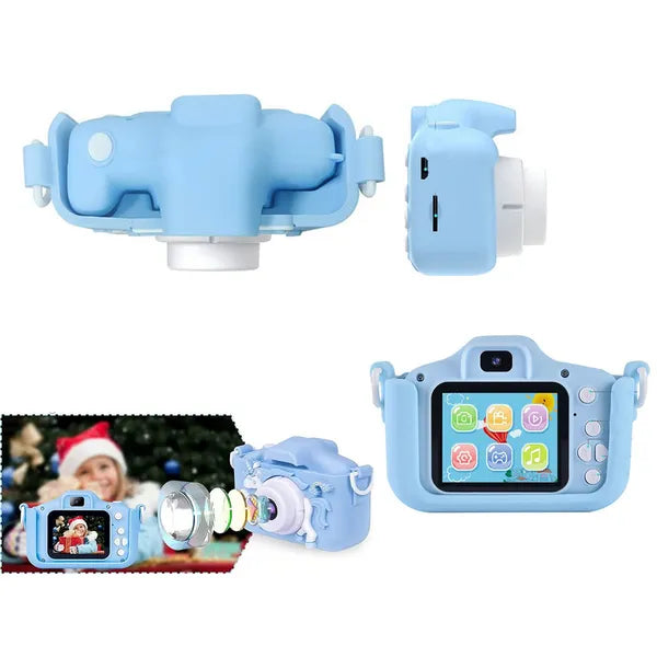 Digitális gyerek fényképező, unicornis kék, FHD videó, 2” kijelző, játékok