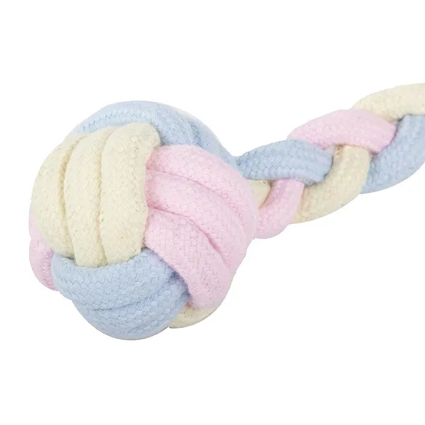 Erős 19 cm-es húzókötél kutyajáték két kötélgolyóval