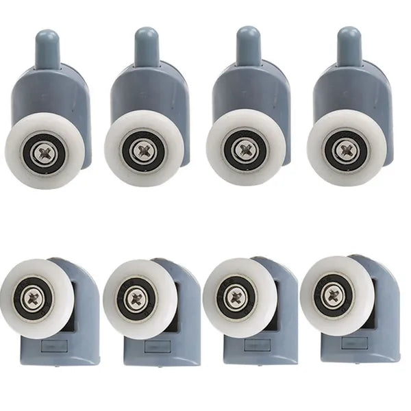 Zuhanykabin görgő készlet, univerzális, 8 db, 22 mm, 4–6 mm üveghez