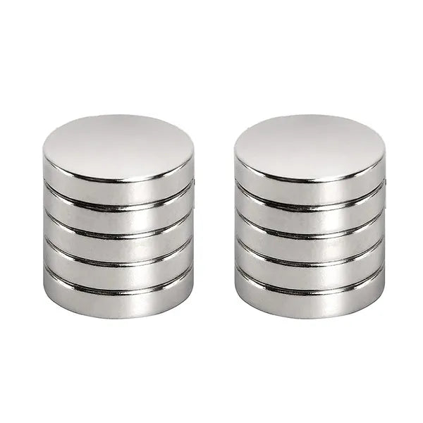 Neodímium mágnes készlet, 10 db, 10 mm × 2 mm, extra erős