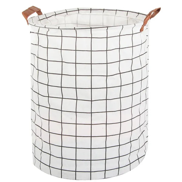Összecsukható XL szennyes-/játéktároló kosár, 45 l, fogantyús, fekete