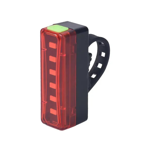 USB-tölthető hátsó kerékpár LED lámpa, piros fény, 4 mód, vízálló