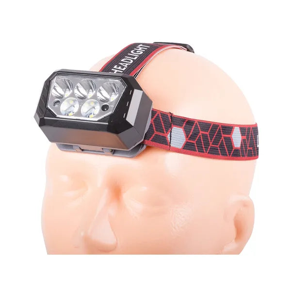 LED fejlámpa SQ-870, 3×XHP30+6 SMD, USB-tölthető 18650, 500 m hatótáv