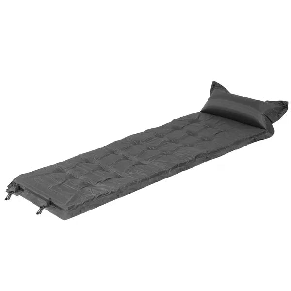 Önfelfújó piknik- és kemping matrac, antracit, 188×66×5 cm, 1,5 kg