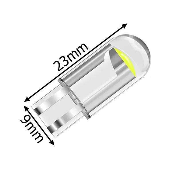 W5W T10 fehér LED autóizzó 6500 K COB, 12 V, 2 db