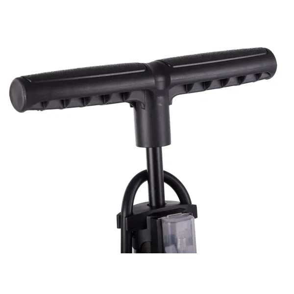 Padlón álló fém pumpa manométerrel, univerzális szelepcsúccsal, 56 cm