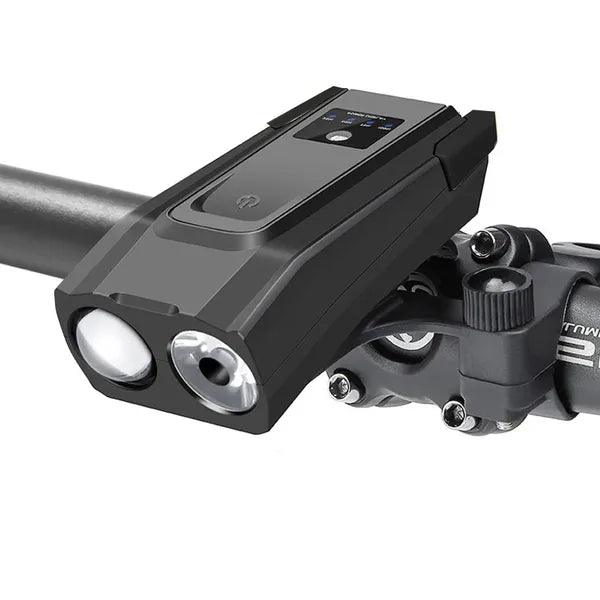 Kerékpár lámpa szett 2 az 1-ben: erős első LED + hátsó fény, USB akkumulátor
