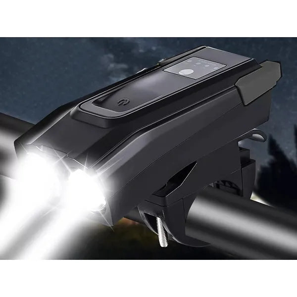 Kerékpár lámpa szett 2 az 1-ben: erős első LED + hátsó fény, USB akkumulátor