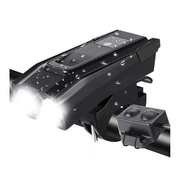 Kerékpár lámpa szett 2 az 1-ben: erős első LED + hátsó fény, USB akkumulátor