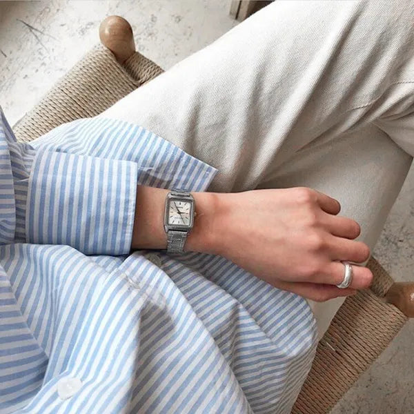 Casio LTP-V007D-2E női karóra, rozsdamentes acél, kék számlap