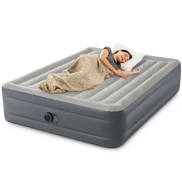 INTEX nagy felfújható matrac 203×152 cm, beépített pumpával, 46 cm magas