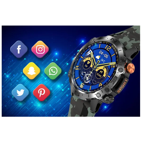 Gravity GT20-6 férfi okosóra 1,43″ AMOLED, BT hívás, IP67 + extra szíj