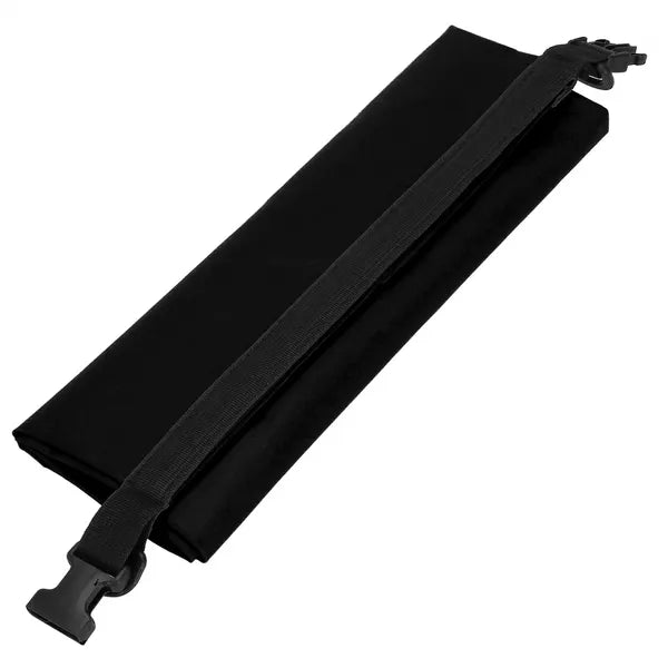 Vízálló roll-top száraz táska 20 l, fekete PVC, hátizsákká alakítható