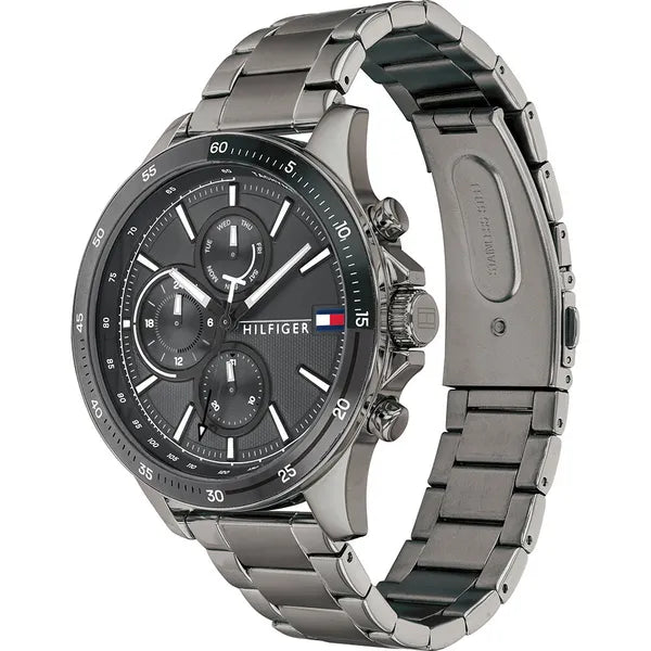 Tommy Hilfiger 1791719 férfi karóra, rozsdamentes acél, 46 mm, szürke