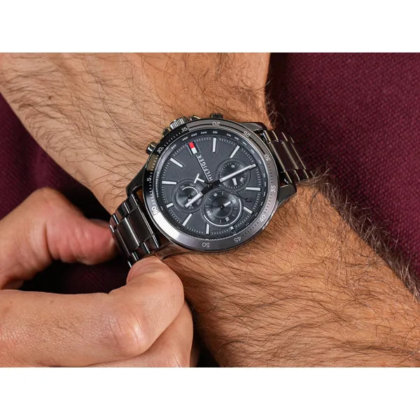 Tommy Hilfiger 1791719 férfi karóra, rozsdamentes acél, 46 mm, szürke