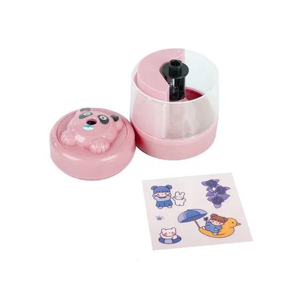 Akkumulátoros elektromos ceruza- és zsírkrétahegyező USB töltéssel, tartályos