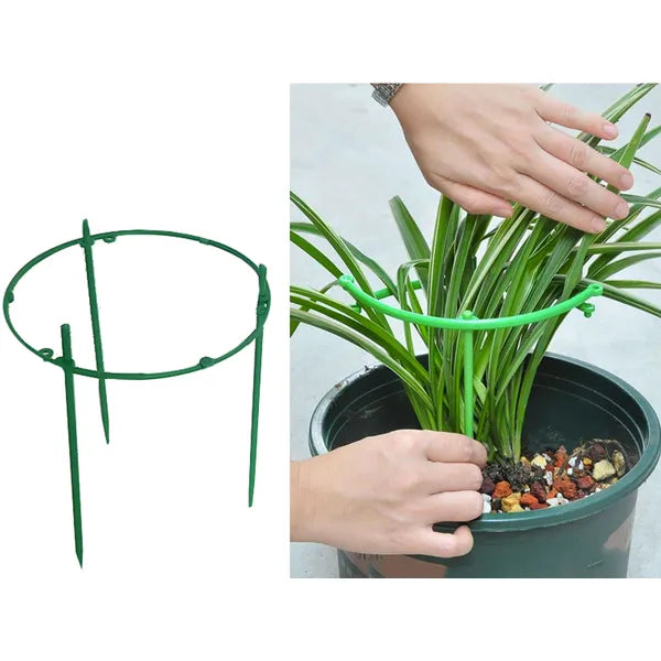 Cserepes növény támasz 3 zöld gyűrűvel, 19 cm Ø, 63 cm