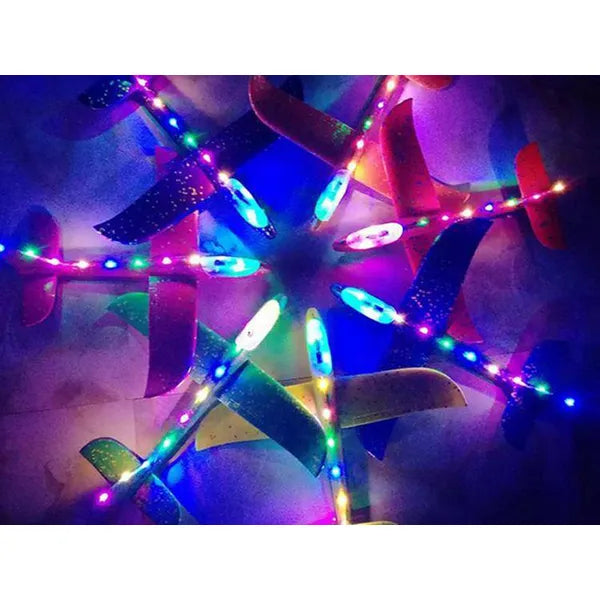 LED világítós polisztirol habrepülő, kék, 47 cm