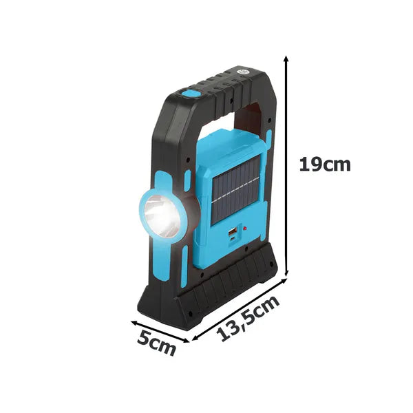 LED napelemes kemping lámpa 37 COB, powerbank, USB-töltés