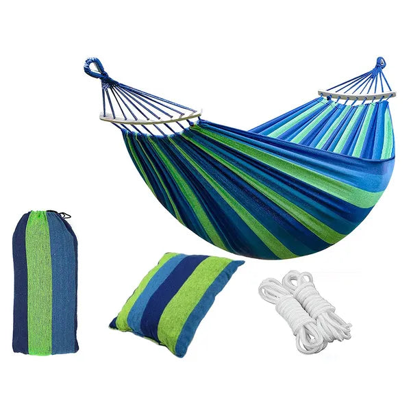 Dupla brazil függőágy párnával, tokban, XXL 260x150 cm 200 kg