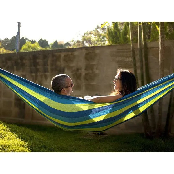 Két személyes brazil kerti függőágy 300×160 cm pamut XXL, hordtáskával