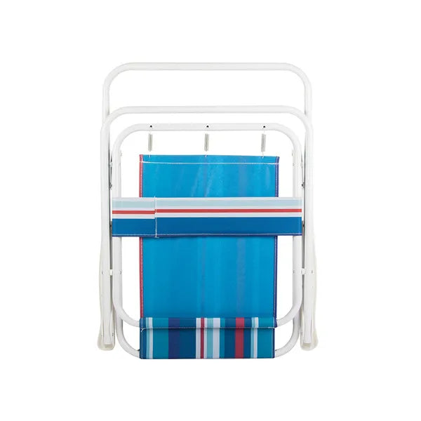 Összecsukható könnyű kempingszék karfával, porfestett acélváz, 75 cm