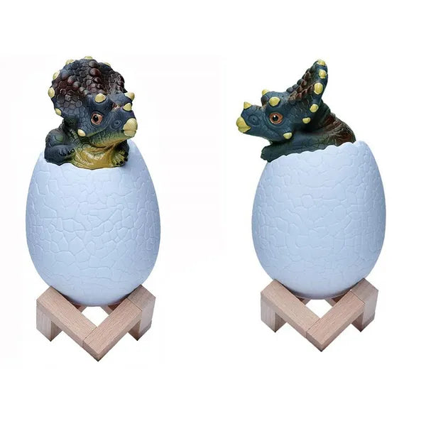 RGB LED dinoszaurusz tojás éjjeli lámpa – triceratops dekor, gyerek szoba