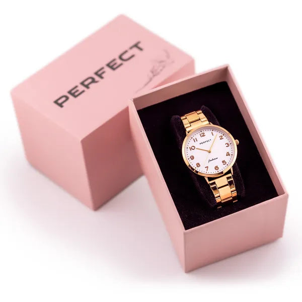 Női karóra Perfect S332-06, rózsaarany fémszíj, 36 mm, Miyota kvarc + díszdoboz
