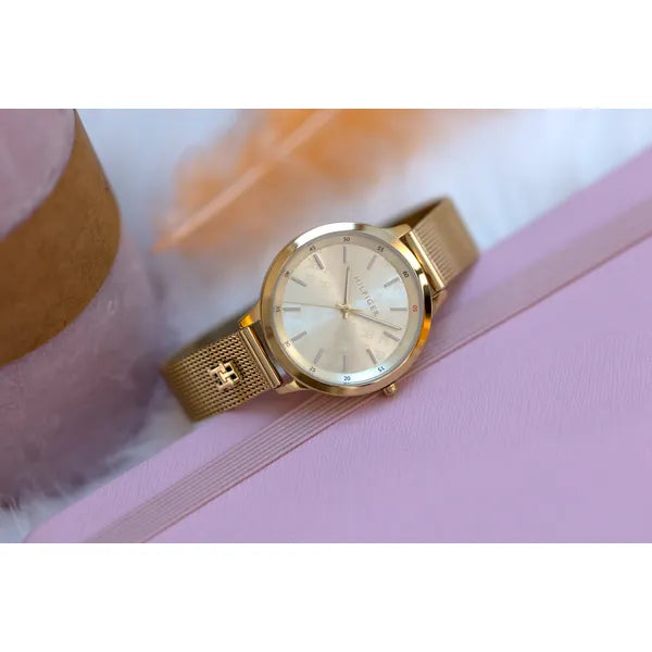 Tommy Hilfiger Iris 1782588 női arany mesh kvarc karóra 36 mm