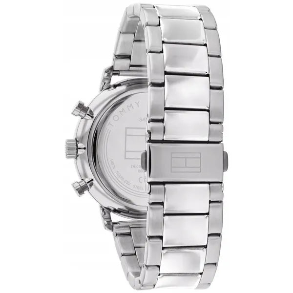 Tommy Hilfiger Legend férfi karóra, 44 mm, acél szíj, kék open-heart számlap