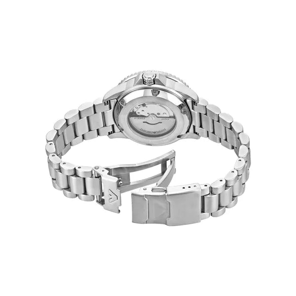 Emporio Armani Sea Explorer automata férfi búváróra 42 mm, acél, kék
