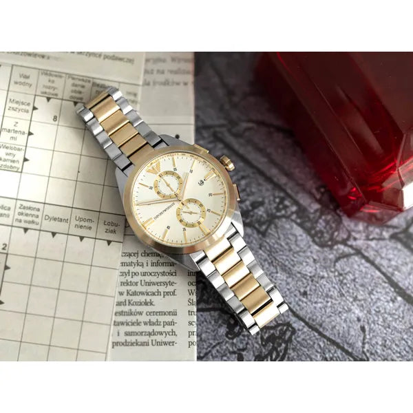 Emporio Armani AR11605 Claudio férfi kronográf karóra, acél, WR50